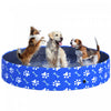 Pawhut Folding Dog Pool Portable Pet Kiddie Swimming Pool, Outdoor/indoor Puppy Bath Tub With Nonslip Bottom For Dogs & Cats, (Φ63\", Blue)