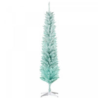 Homcom Slim Artificial Christmas Tree, Pencil Xmas Tree, Gradient Blue