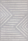 Forte Grey White Modern Striped Area Rug - 5'3\" x 7'5\"