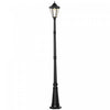 Outsunny 92\" Solar Lamp Post Light, Aluminum Outdoor Street Lamp, Black