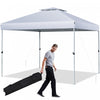 Costway 2-tier 10' X 10' Pop-up Canopy Tent Instant Gazebo Adjustable Carry Bag With Wheel