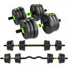 Soozier Adjustable Dumbbell Set, 3 in 1 Weights Set for Home Gym, 55lb