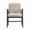 Stella Modern Wood Velvet Armchair in Champagne