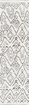Aurelia Contemporary 2'3\" x 7'6\" Runner Rug in Ivory Indoor Area Rug