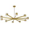 Dainolite Wilson Chandelier 140w Aged Brass White Acrylic Diffuser Lamp