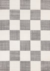 Covington Grey White Checkered Pattern Rug, 7'10\" x 10'6\" Indoor Area Rug