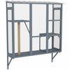 Pawhut Catio Outdoor Cat Enclosure, Cat Window Box For 2-3 Cats With 2 Jumping Platforms & Scratching Post, Expendable Secure Window Perch House For Large Indoor Cats, Grey