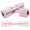 Soozier 2/4/7/9/11 lb Adjustable Dumbbell Set of 2, 5-in-1 Free Weights Dumbbells Set with Non-Slip Handle, for Men and Women Home Gym Workout, Pink