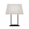 22\" Black Modern Rectangular Table Lamp with Fabric Shade