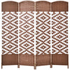 Homcom 4-panel Woven Wicker Room Divider 6ft