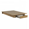 Musano Queen Platform Bed with Drawer - Nordik Oak