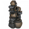 Outsunny 4-tier 28.3\" Resin Solar Water Fountain With Led Lights And Pump
