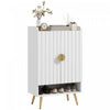 HOMCOM Narrow Shoe Cabinet for Entryway Shoe Storage Cabinet with Storage
