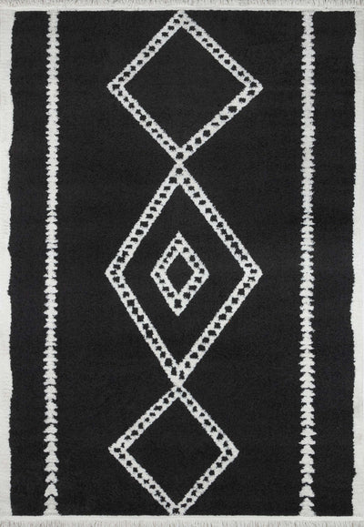 Zelda Contemporary 9'10" x 12'10" Area Rug in Black Indoor Area Rug | Tapis Contemporain Zelda 9'10" x 12'10" en Noir