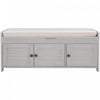 Olivia Pine Wood Storage Bench With 3-door Shoe Cabinet With Hidden Compartment - Grey