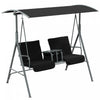 Outsunny 2-seat Patio Swing Chair With Adjustable Canopy, Centre Table