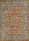 Hailey Traditional 4'0\" x 6'0\" Area Rug in Orange Indoor Area Rug