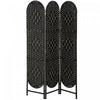 HOMCOM 3 Panel Room Divider, Bohemian Folding Privacy Screen, Black