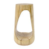 Brio 26.57\" Rustic Tree-Stump MGO Accent Table, Unique Wood Grain Indoor Side Table, Natural