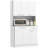 HOMCOM Modern Buffet with Hutch, Kitchen Cabinet with Storage Cupboard