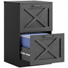 HOMCOM 2 Drawer File Cabinet, Filing Cabinet Fits Letter/A4 Size, Black