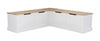 Tobin Backless Corner Nook Dining Bench - Natural and White