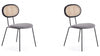 Manhattan Comfort Set Of 2 Jardin Dining Chairs - Black & Grey