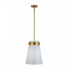 Dahlia 1 Light Pendant 12\", Brushed Brass
