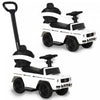 Aosom Compatible Ride-on Sliding Car G350 Walker Foot To Floor Slider Stroller Toddler Vehicle Push-along With Horn Steering Wheel No Power Manual Under Seat Storage Safe Design, White