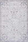 Aqua Primavera Washable Non-slip Low Pile Area Rug 5'x7'