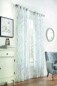 Lisette White Grommet Curtain Panel - 52