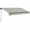 Outsunny 10' X 8' Patio Retractable Awning Sunshade Shelter, Light Grey