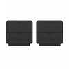 Chrystie Contemporary Modern 26\" Nightstand in Black (2-Drawer) - Set of 2