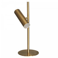 Dainolite Constance Table Lamp 6w Aged Brass Finish Frosted Acrylic Diffuser