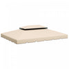 Outsunny 13.1'x9.8' Double Roof Gazebo Replacement Canopy Top Cover Cream