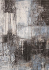 Hadley Grey Taupe Blue Distressed Design Rug, 5'3\" x 7'7\" Indoor Area Rug