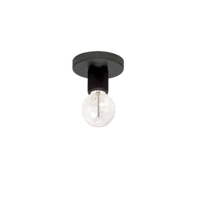 Dainolite Roswell 1 Light Flush Mount Small Matte Black Lamp|Petit plafonnier affleuré Roswell de Dainolite avec fini noir mat et 1 ampoule