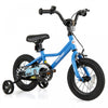 Costway 12\" Kids Training Bike With Removable Training Wheels Pneumatic Tires Navy