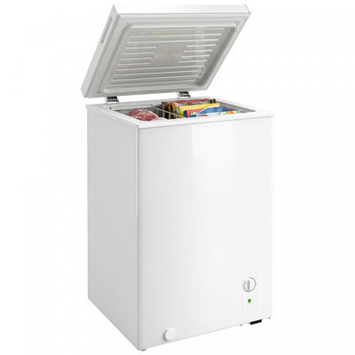 HOMCOM Mini Freezer, 3.5 Cu.Ft Compact Chest Freezer, White