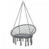 Outsunny Hanging Rope Deck Hammock, Dark Grey