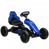 Aosom Pedal Go Kart For Kids, Pedal Powered Ride-On Car With Swing Axle, Adjustable Bucket, Handbrake, 4 Eva Wheels Powered Ride, Indoor Foot Racer, For 3-8 Years Old, Blue