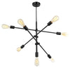 Dainolite Alexa 7 Light Adjustable Pendant Matte Black Finish Lamp