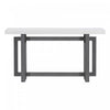 Ethan 59.1'' Triple Rectangle Design Painted Entryway Table with Pine Wood Legs,White Sofa Table