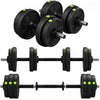 Soozier Adjustable Barbell & Dumbbells Set with Non-slip Handles, 33LBS
