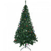Homcom 7ft Artificial Christmas Tree With Decoration Ornament