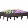 Outsunny Set Of 6 Garden Raised Bed, Elevated Planter Box, Flower Vegetables Planting Container With Self-watering Design And Drainage Holes