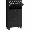 HOMCOM Modern Shoe Cabinet with 3 Flip Drawers for 12 Pairs of Shoes