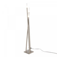 LumiSource Icicle Contemporary Brushed Nickel Floor Lamp