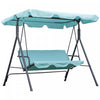 Outsunny 3-seat Patio Swing Chair With Adjustable Canopy Teal