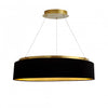 Dainolite Circulo Chandelier 34w Aged Brass Black/Gold Shade Lamp